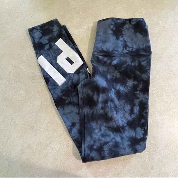 Women’s Victoria Secret PINK tie Dye Navy blue yoga leggings size Small S - Picture 3 of 4